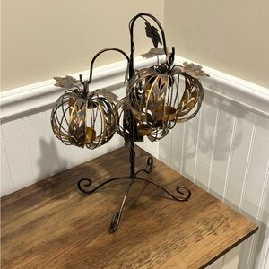 METAL PUMPKIN TEA LIGHT